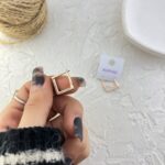 گوشواره زنانه ژوپینگ مدل نگین جواهری کد E6243