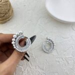 گوشواره زنانه مدل جواهری مروارید کد E6223