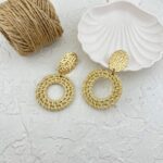 گوشواره زنانه مدل حصیری کد E5668