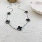گردنبند زنانه مدل گل چهارپر ونکلیف کد N4980