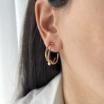 گوشواره ژوپینگ مدل گره کد E1016
