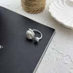انگشتر زنانه مینیمال ابنقره مدل مروارید کد R5086