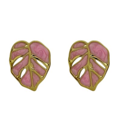 گوشواره زنانه میناکاری مدل برگ کد E5783
