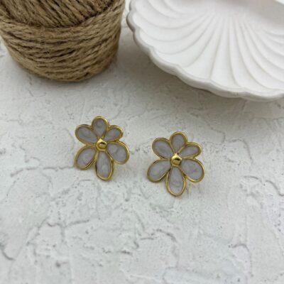 گوشواره زنانه میناکاری مدل گل کد E5788