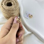 گوشواره زنانه ژوپینگ مدل حلقه ای کد E6357