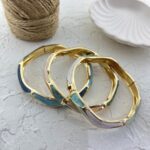 دستبند زنانه بنگل مدل میناکاری B5232