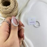 گوشواره زنانه ژوپینگ مدل نگین دار تنیسی کد E6380