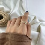 انگشتر زنانه ژوپینگ مدل تیفانی نگین دار کد R51847