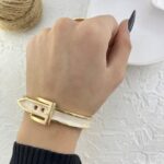 دستبند زنانه بنگل مدل کمربند کد B5430