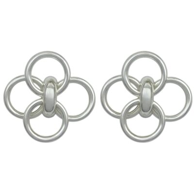 گوشواره زنانه مدل مینیمال طرح گل کد E5711