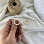 گوشواره زنانه میناکاری مدل گل کد E6413