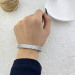 دستبند زنانه بنگل مدل جواهری کد B5406
