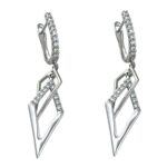 گوشواره زنانه ژوپینگ مدل لوزی کد E6281