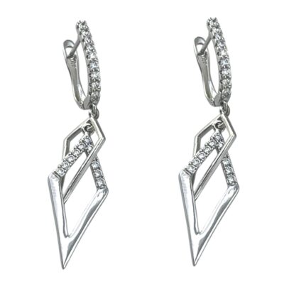 گوشواره زنانه ژوپینگ مدل لوزی کد E6281