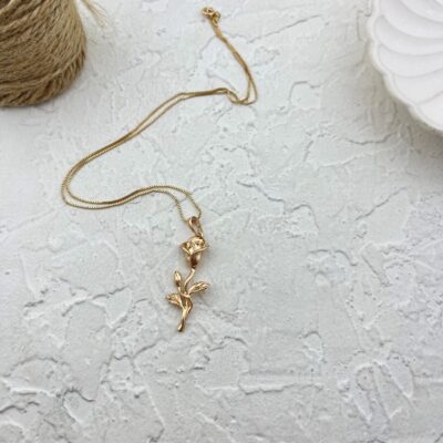 گردنبند زنانه مدل گل رز کد N5059