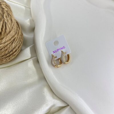 گوشواره زنانه ژوپینگ مدل جواهری کد E6349