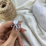 گوشواره زنانه مدل پاپیون کد E6382