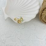 انگشتر زنانه مدل میناکاری رنگی گل رز کد R5005