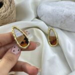 گوشواره زنانه مدل پلنگی کد E6387
