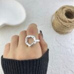 انگشتر زنانه مینیمال مدل دایره کد R51754