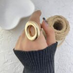 انگشتر زنانه مینیمال مدل دایره اینه ای کد R51748