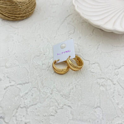 گوشواره زنانه ژوپینگ مدل حلقه ای کد E5949