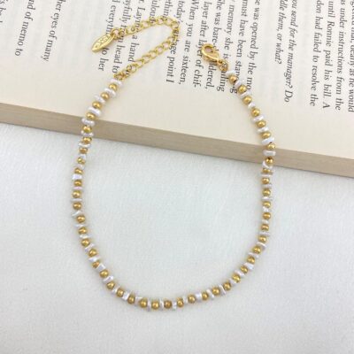 پابند زنانه وای اس ایکس مدل گوی و مروارید کد A4098
