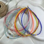 گردنبند زنانه مهره ای تابستانی مدل قلب کد N5257