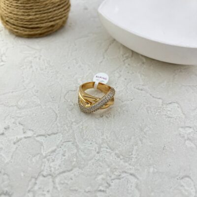 انگشتر زنانه ژوپینگ مدل جواهری طرح طلا کد R5144