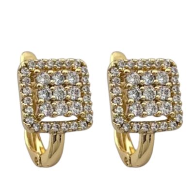 گوشواره زنانه ژوپینگ مدل جواهری کد E6006