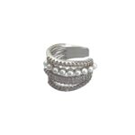 گوشواره زنانه مدل ایرکاف طرح مروارید کد E5661