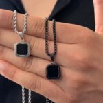 گردنبند اونیکس مردانه کد N1021