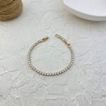 دستبند زنانه ژوپینگ مدل نگین تنیسی کد B5319