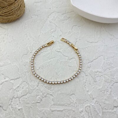 دستبند زنانه ژوپینگ مدل نگین تنیسی کد B5319