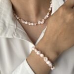 نیم ست گردنبند دستبند سنگی کد M1017