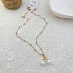 گردنبند زنانه ژوپینگ مدل توپی مروارید کد N5140