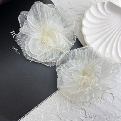 گوشواره زنانه مدل گل پارچه ای کد E5831