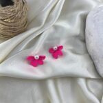 گوشواره زنانه میناکاری مدل مروارید کد E6464