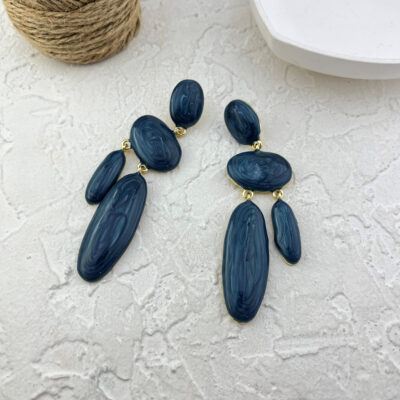 گوشواره زنانه مینیمال مدل میناکاری کد E6157