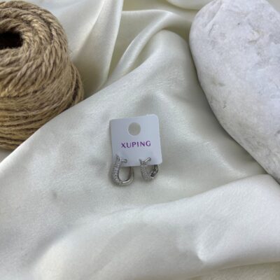گوشواره زنانه ژوپینگ مدل جواهری کد E6470