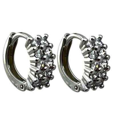 گوشواره زنانه ژوپینگ مدل گل جواهری کد E6295