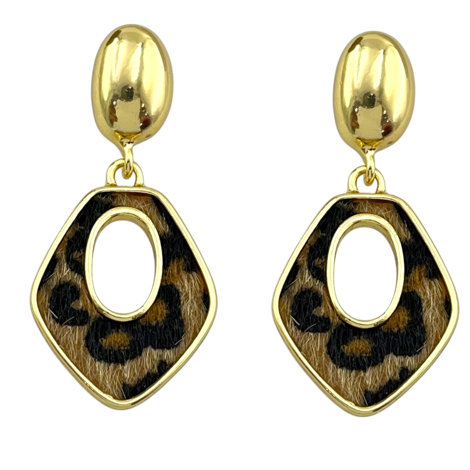 گوشواره-زنانه-مدل-مینیمال-طرح-پلنگی-کد-E6137-1 گوشواره زنانه مدل مینیمال طرح پلنگی کد E6137