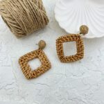 گوشواره زنانه مدل حصیری کد E5672