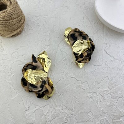 گوشواره زنانه مدل پلنگی کد E6230