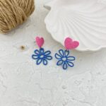گوشواره زنانه مدل فانتزی طرح گل کد E5693