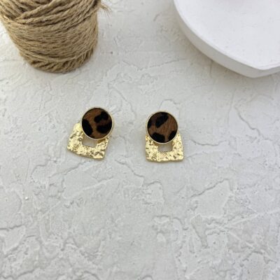 گوشواره زنانه مدل پلنگی کد E6117