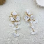 گوشواره زنانه پارچه ای مدل گل کد E6096