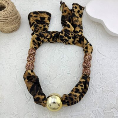 گردنبند زنانه پارچه ای مدل توپی کد N5167
