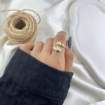 انگشتر زنانه مدل آینه ای اشک کد R51820