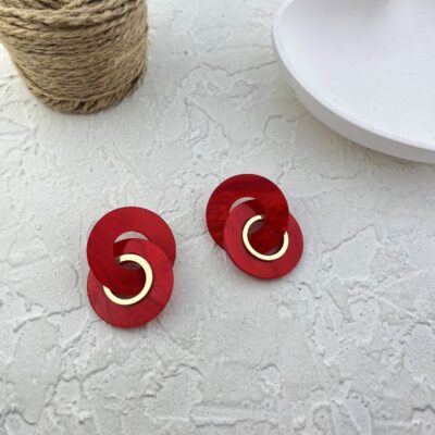 گوشواره زنانه مدل حلقه کد E6107